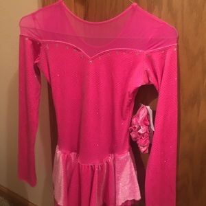 Pink Chloe Noel figure skating dress